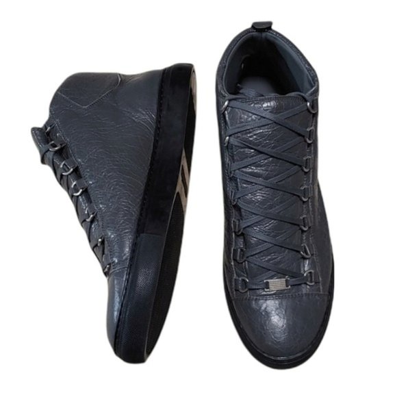 Top Gray Leather Sneakers Euro 46 